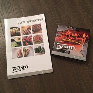 BeachBody Insanity Fitness Program Workout 10 Disk DVD & Elite Nutrition Guide